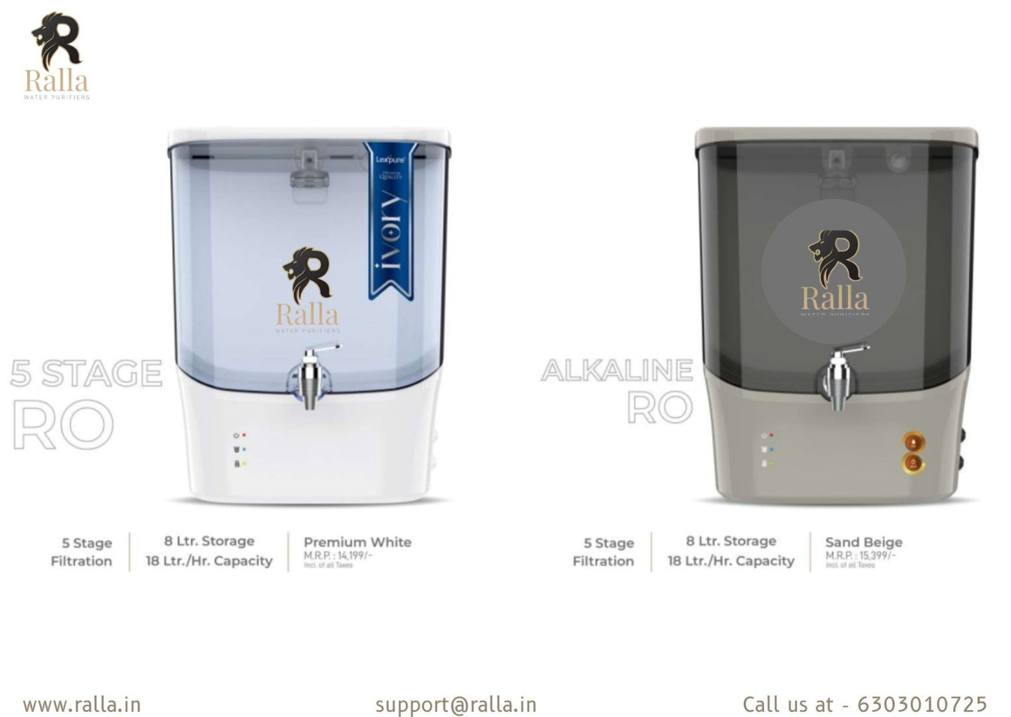 RWP: Basic Water Purifier in Elegant White & Grey colours